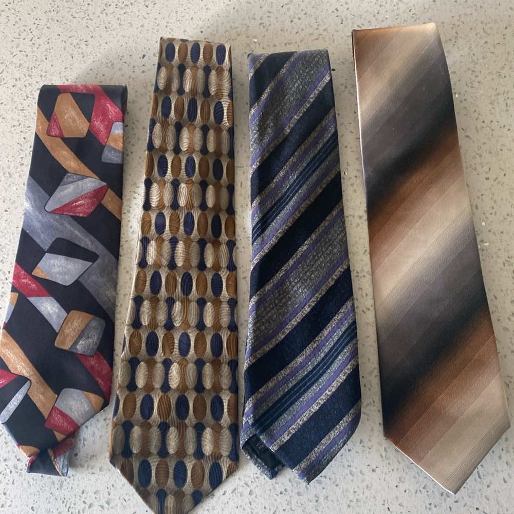 Four designer ties